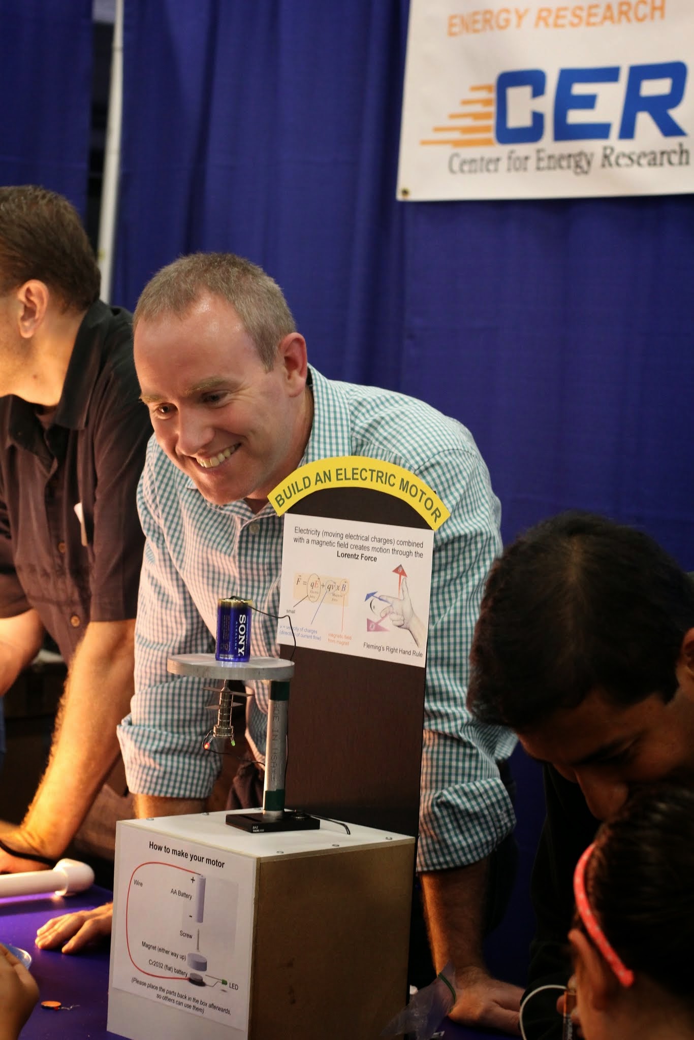 Simon Bott-Suzuki performing outreach at the 2014 High Tech Fair