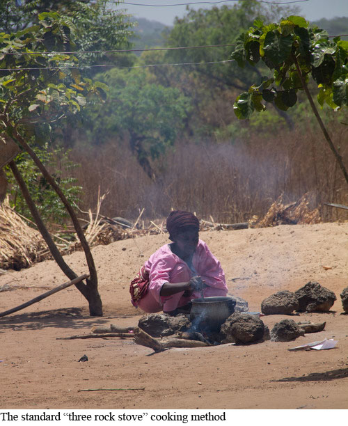 standard three rock stove cooking method